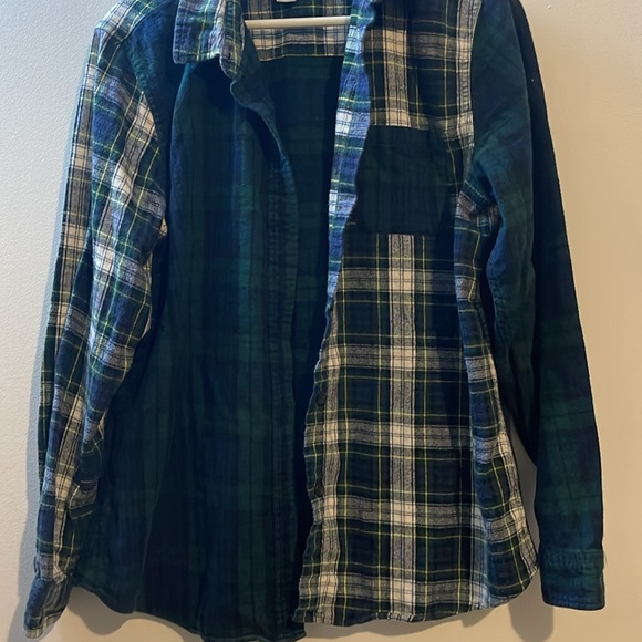 L.L. Bean Mixed Plaid Vintage Button Down Shirt Size L - Picture 3 of 5